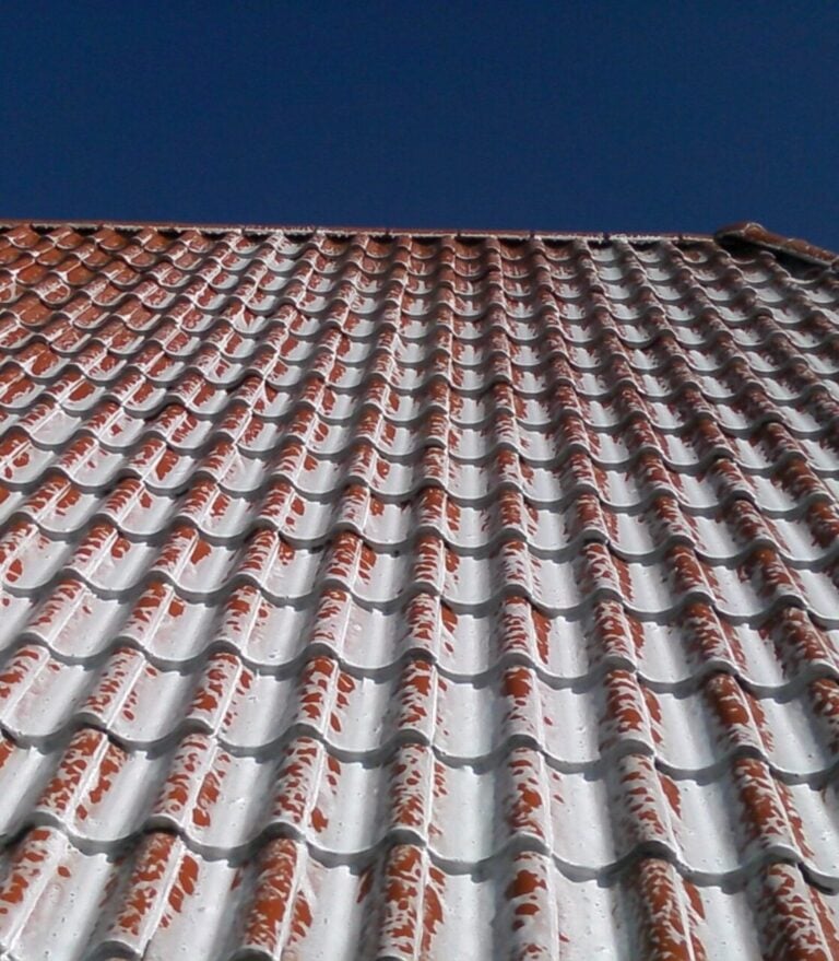 algebehandling som er påført et tegltag som en skumbehandling