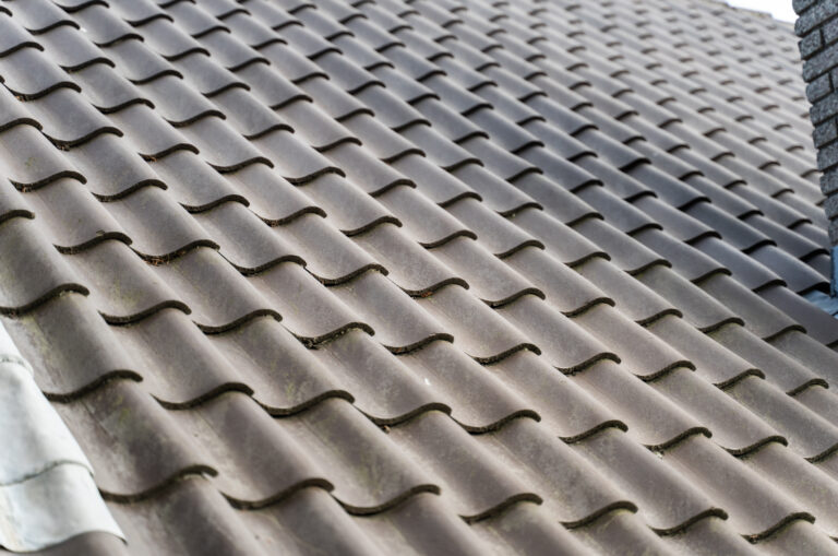 Tagsten efter en algebehandling udført af Nanostone. Tagstenene er uden algevækster og mos.