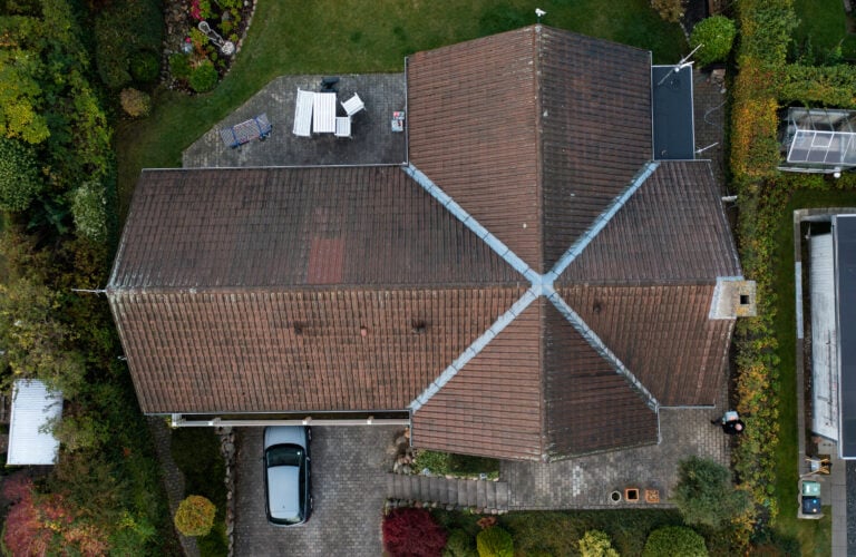 Et normalt paracelhus som har et tag med algevækster og er klar til professionel algebehandling