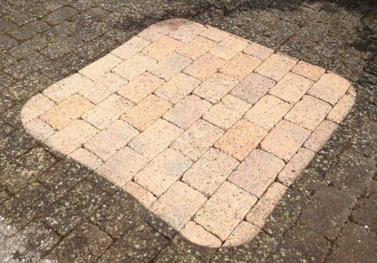 Prøverensning af fliser hvor forskellen er kæmpe stor